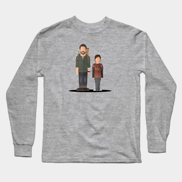 Last of Us - Joel & Ellie Long Sleeve T-Shirt by hello@jobydove.com